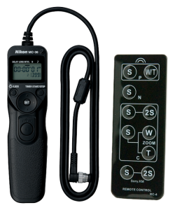 Cable release with built-in intervalometer and infrared remote control