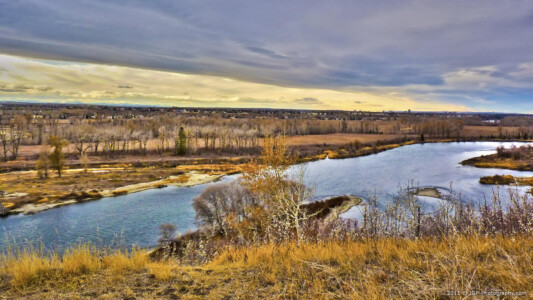 Bow river sunset HDR