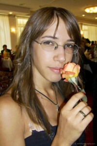 Andrea with a Yellow Rose